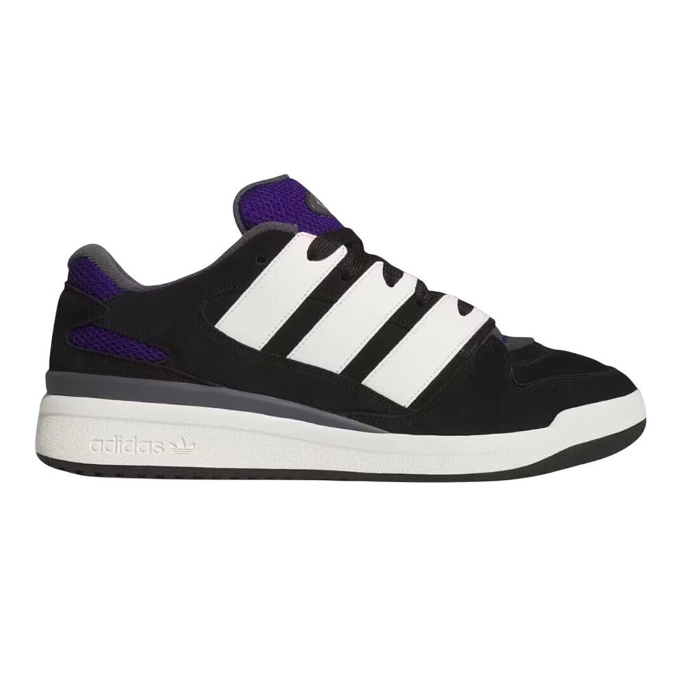 Adidas Forum 2000 Mens Shoes Black White Purple Low Top Sneakers JI1278 Size 11